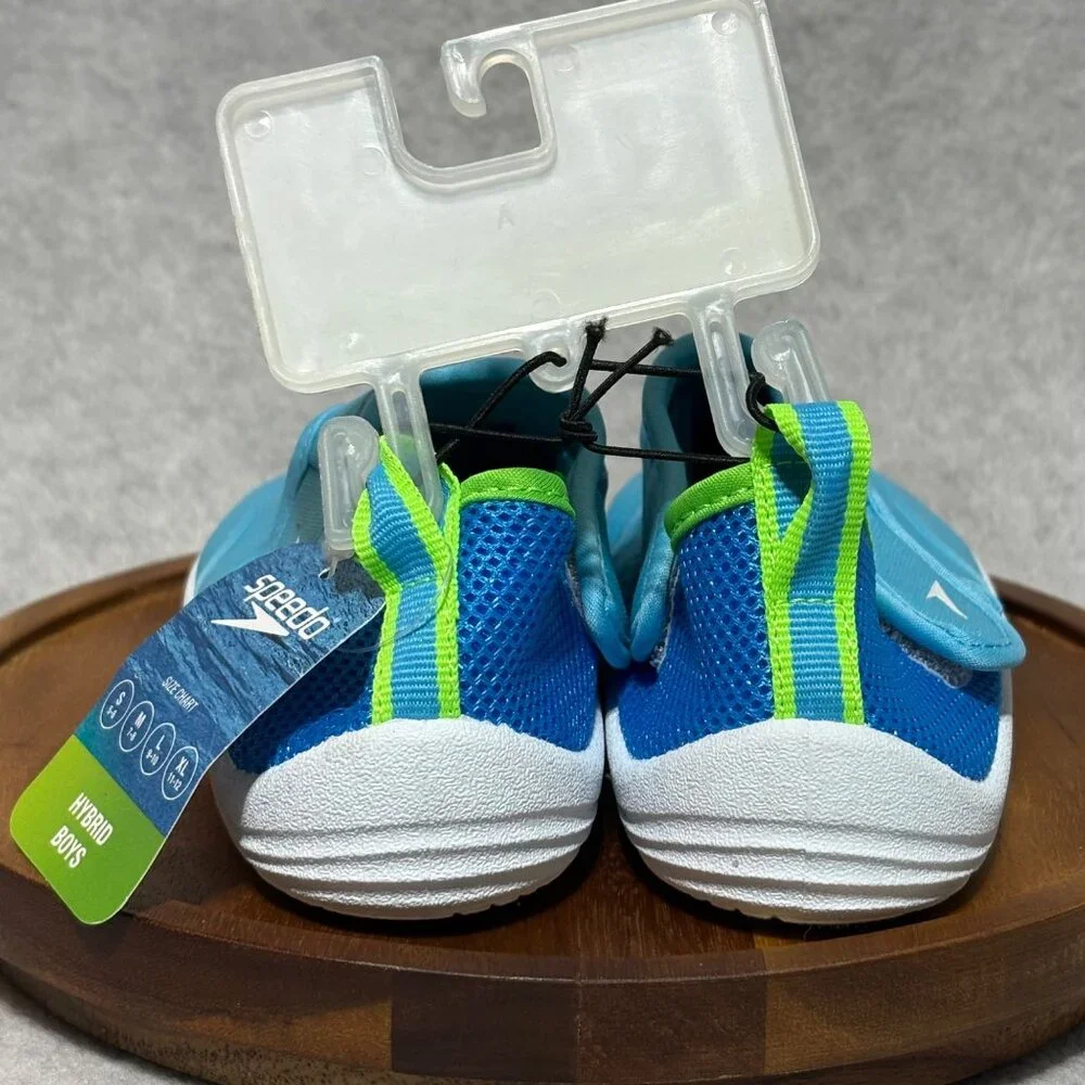Speedo Water Shoes Kids XL 11/12 Hybrid Teal Blue Green
